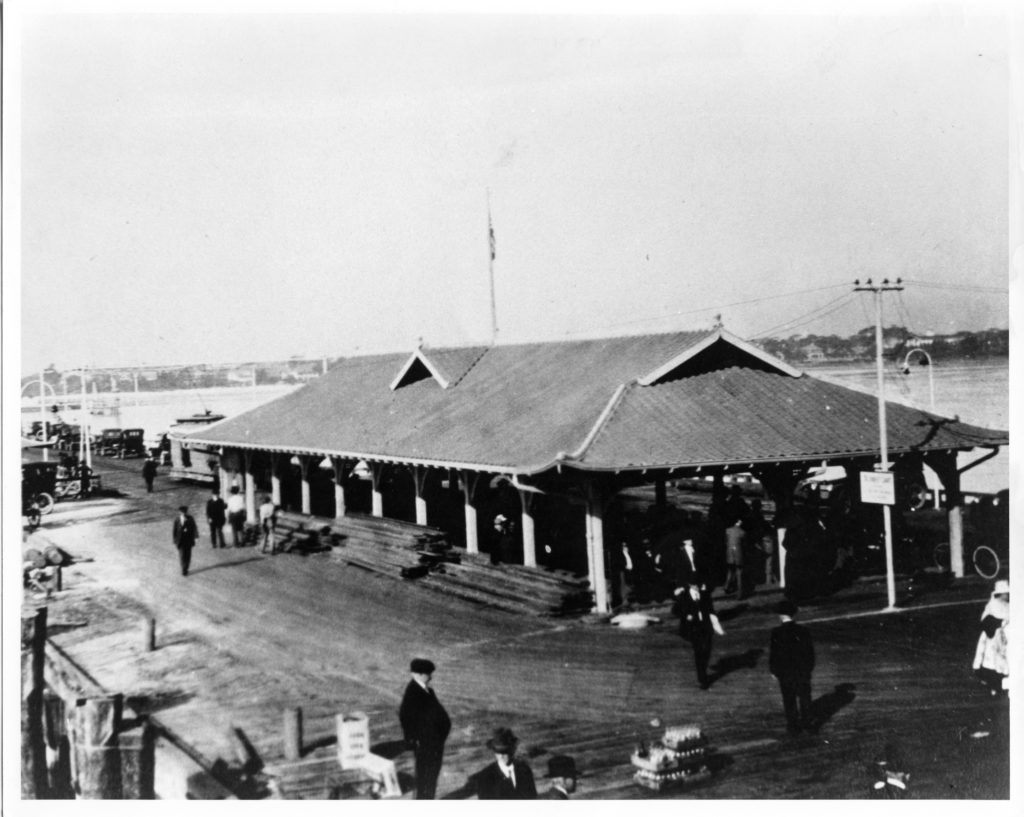 old black and white photo of pier