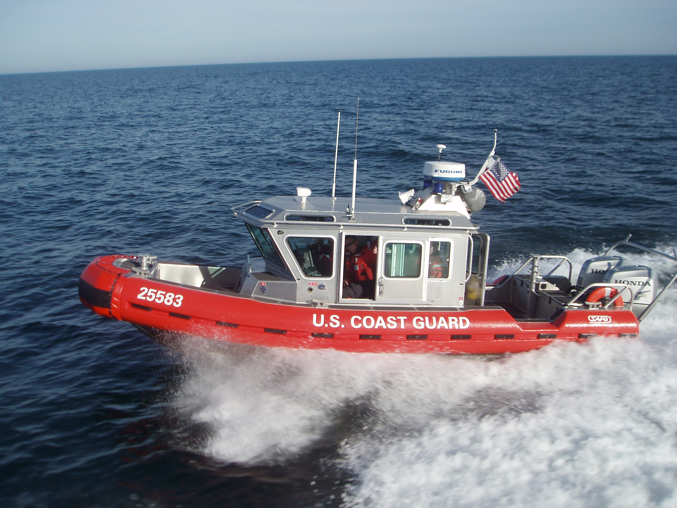 us coast guard boat in water