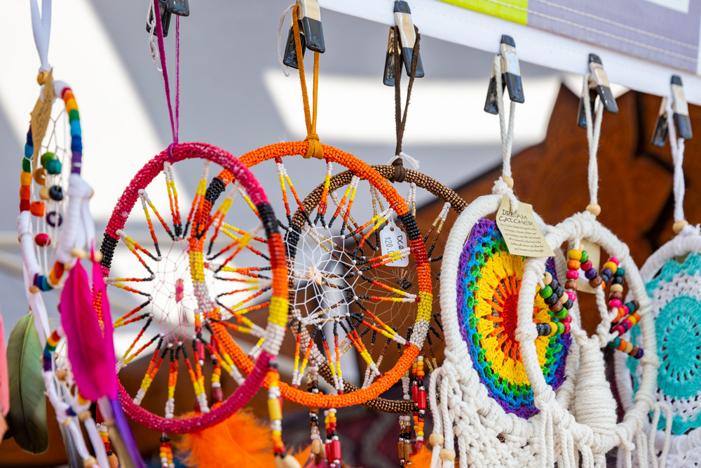 colorful dreamcatchers